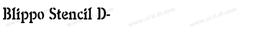 Blippo Stencil D字体转换